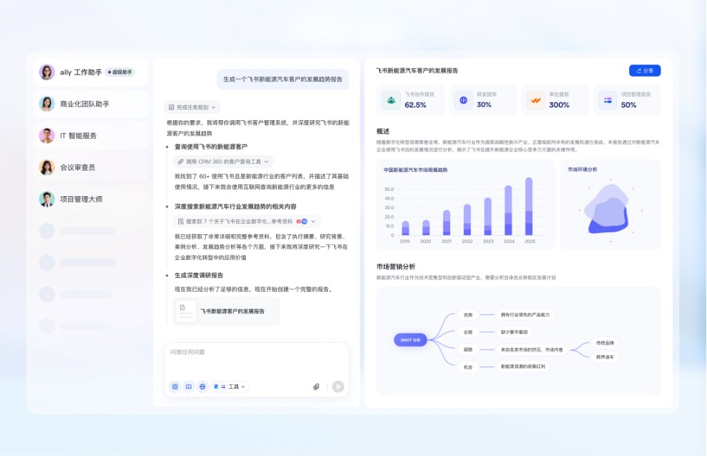飞书云端网页版浏览器环境工作台展示